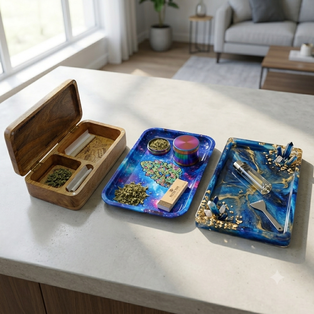 Wood vs Acrylic vs Resin Rolling Tray Guide | Elevate Stores