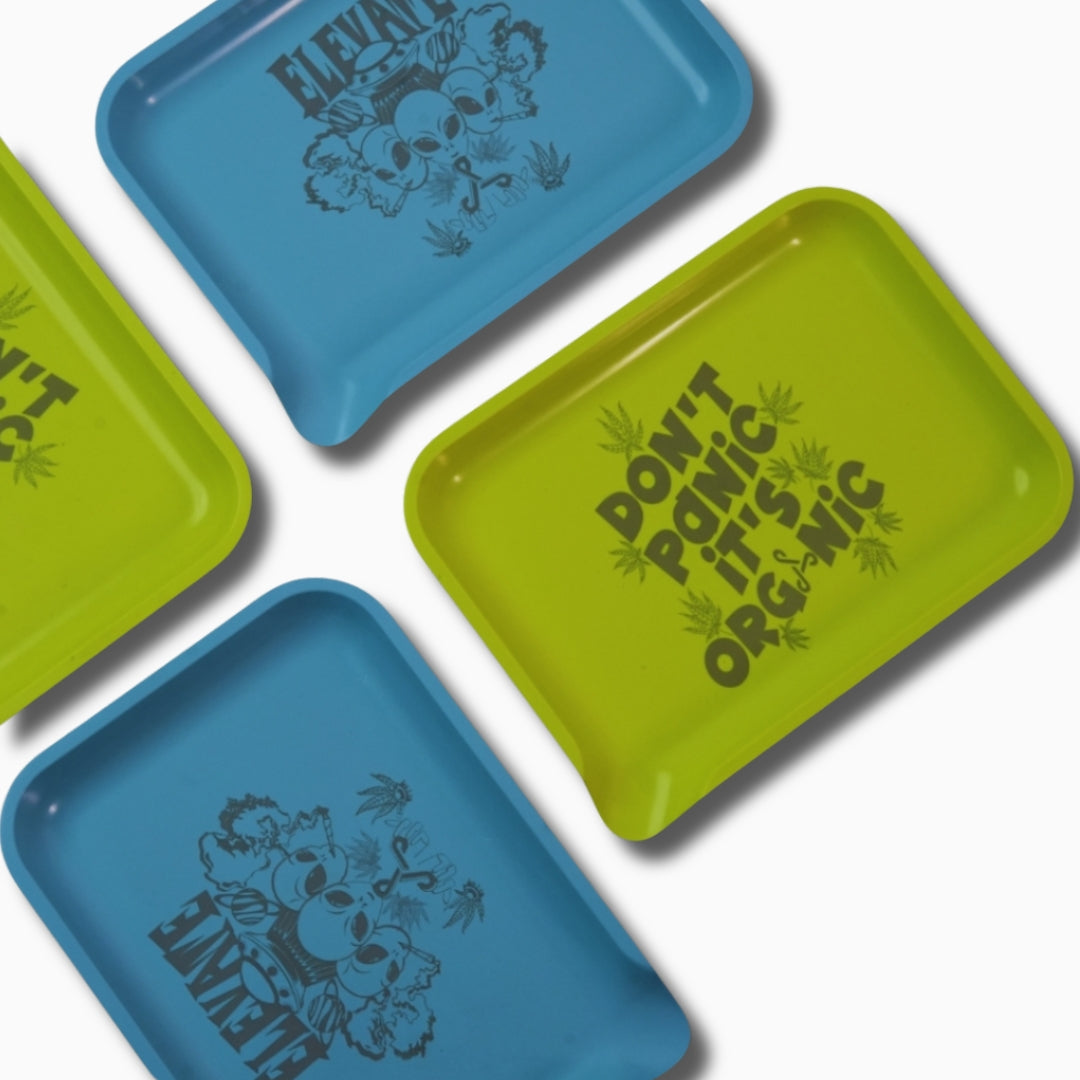 Blue Cosmic Bud Rolling Tray